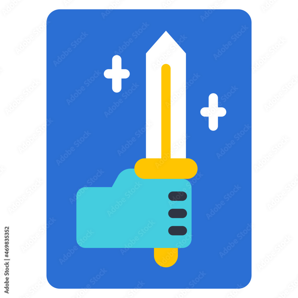 Obraz premium ace of swords flat icon