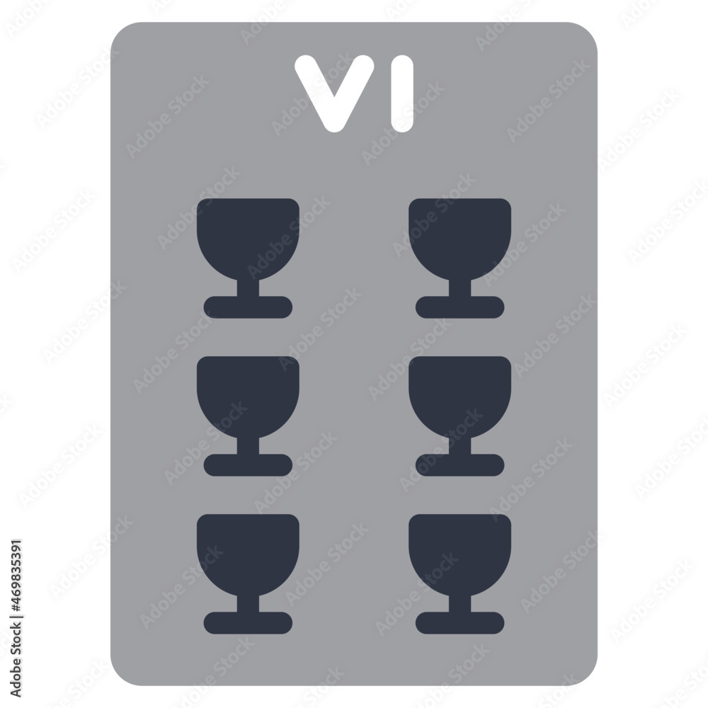 six of cups flat icon six of cups flat icon