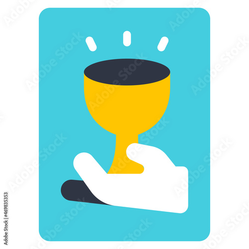 ace of cups flat icon