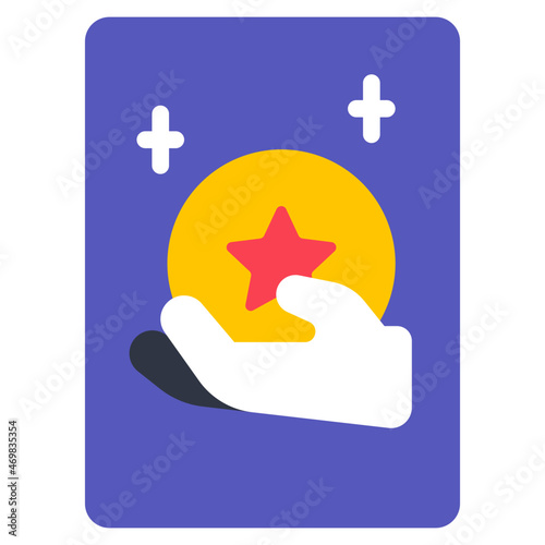 ace of pentacles flat icon