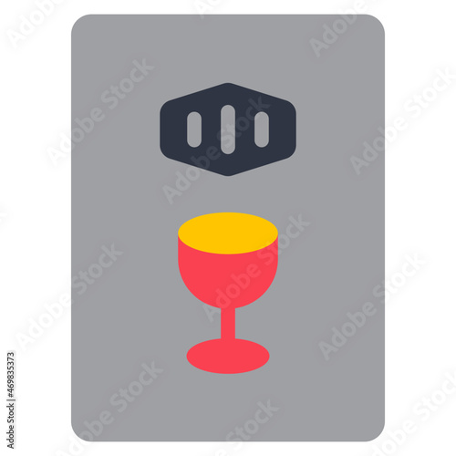 knight of cups flat icon