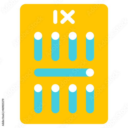 nine of wands flat icon