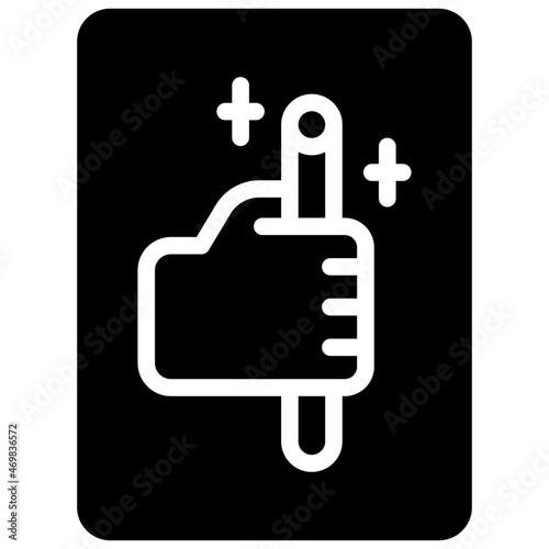 ace of wands glyph icon