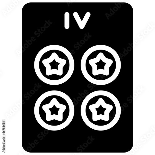 four of pentacles solid icon