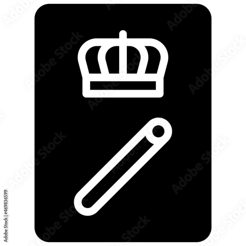 king of wands solid icon