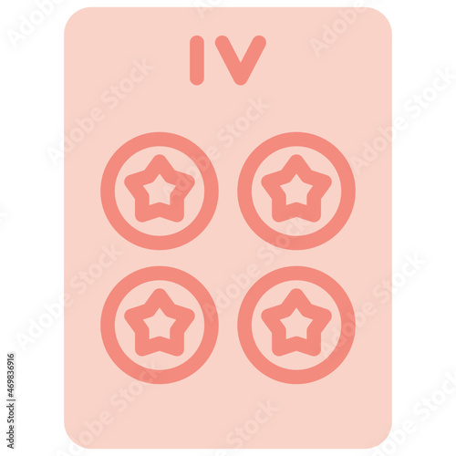four of pentacles two tone icon