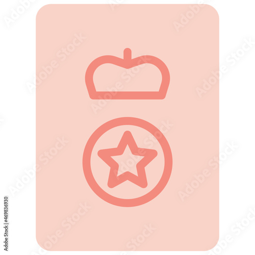 page of pentacles two tone icon