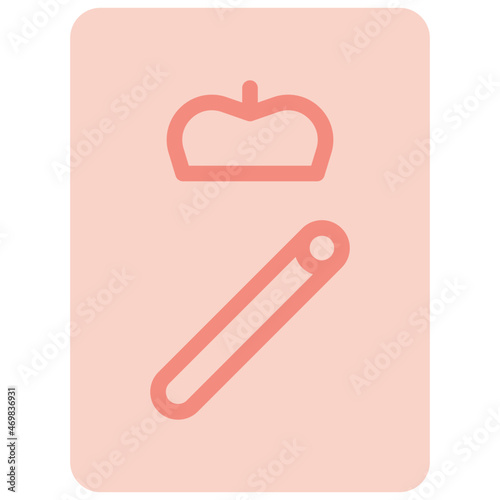 page of wands two tone icon