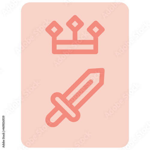 queen of swords two tone icon