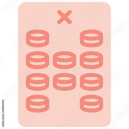 ten of pentacles two tone icon