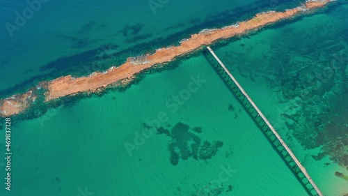 Reef and jetty pier of Port Noarlunga. Travel and explore South Australia photo