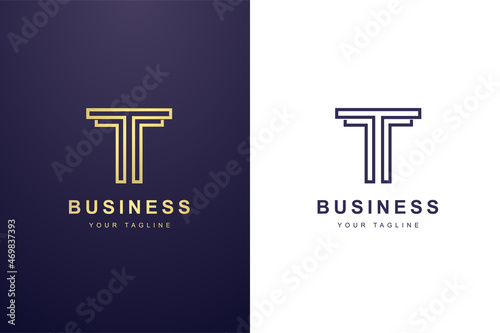 Initial Letter T Logo For Business or Media Company