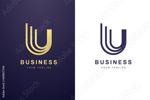 Initial Letter U Logo For Business or Media Company