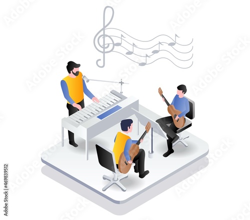 Music teacher and student collaboration