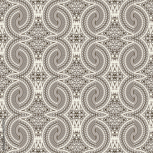 Colored jacquard fabric with patterns, textile, handicraft fabric, material, textured ornament for the background. Modern and trendy pattern.