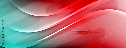 Abstract background. Shadow lines on bright shiny gradient background.