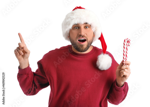 Surprised handsome man in S...