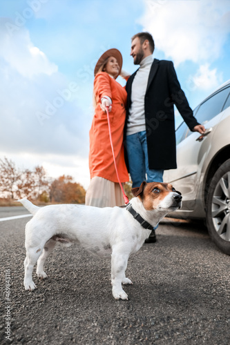 Lovely couple with Jack Rus...