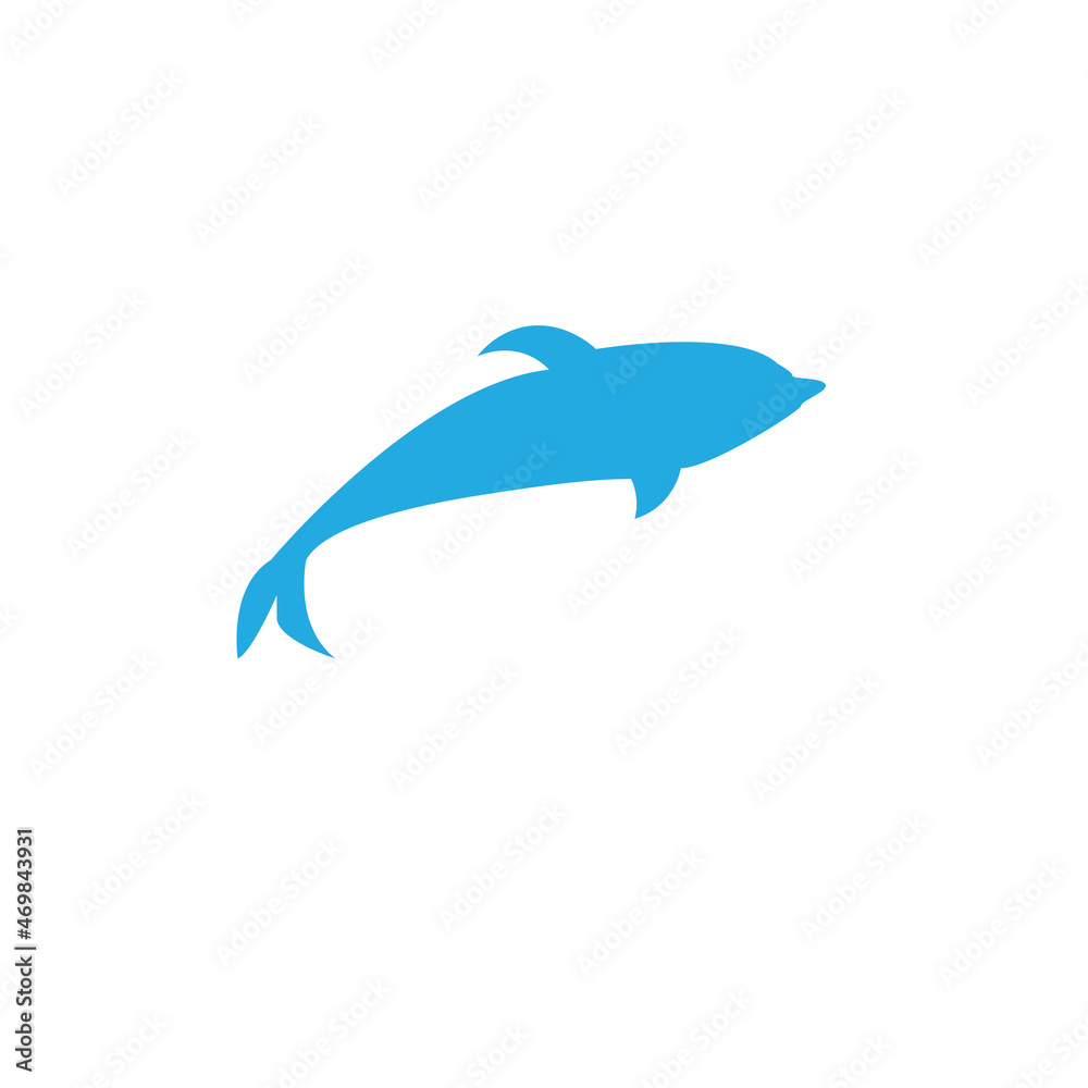whale logo or clip art or minimalist illustration