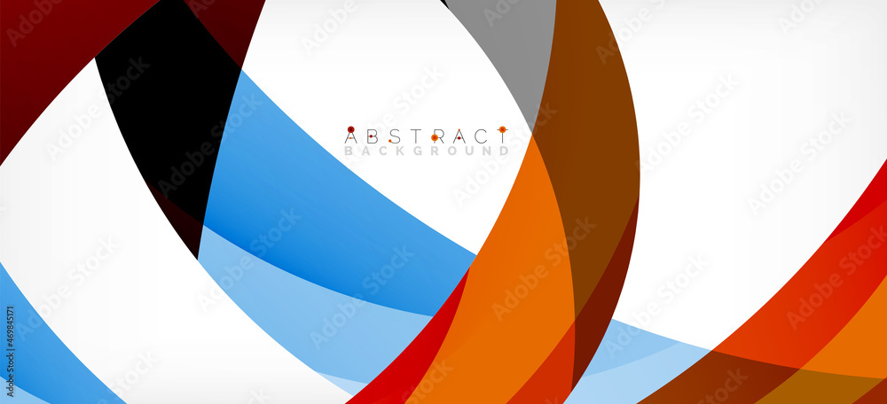 Geometric abstract background. Circle created with overlapping color shapes. Vector Illustration For Wallpaper, Banner, Background, Landing Page Geometric abstract background. Circle created with overlapping color shapes. Vector Illustration For Wallpaper, Banner, Background, Landing Page