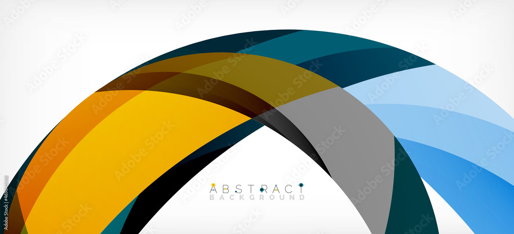 Color circle shapes, minimal geometric background. Trendy dynamic composition. Vector Illustration For Wallpaper, Banner, Background, Landing Page Color circle shapes, minimal geometric background. Trendy dynamic composition. Vector Illustration For Wallpaper, Banner, Background, Landing Page