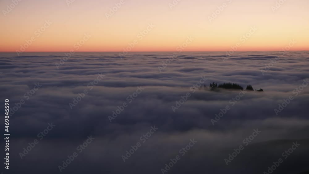 Fog drifting over a hill on Mt Tamalpais, San Francisco Fog drifting over a hill on Mt Tamalpais, San Francisco