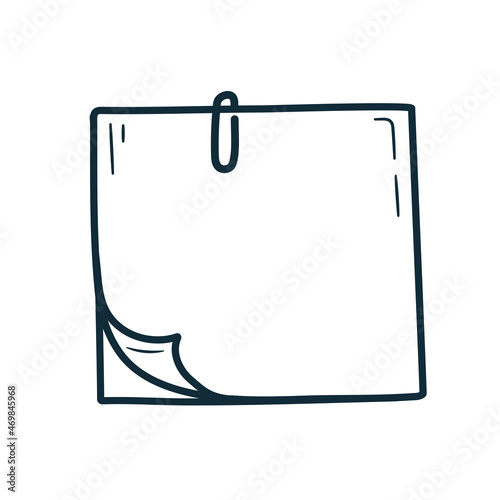leaf paper hand drawn doodle notepad for messages 