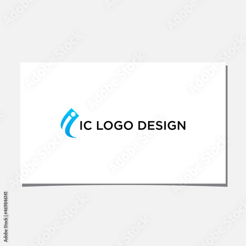 IC OR CI LETTER LOGO DESIGN VECTOR