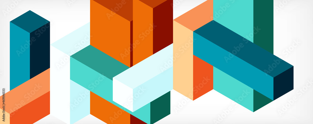 Abstract background. 3d cubes, cubic elements and blocks. Techno or business concept for wallpaper, banner, background, landing page Abstract background. 3d cubes, cubic elements and blocks. Techno or business concept for wallpaper, banner, background, landing page