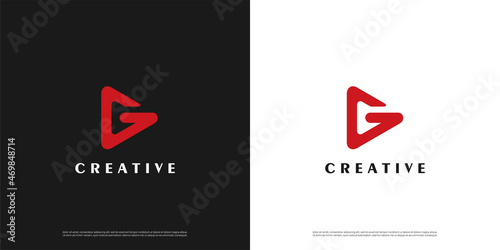 letter G logo design, Minimalist G initial based vector icon.