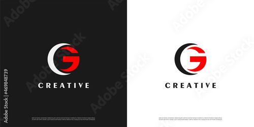 letter CG,, GC logo design, Minimalist CG, GC initial based vector icon.