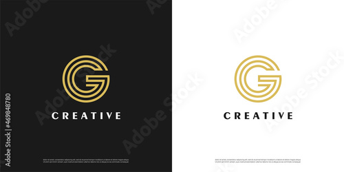 letter G logo design, Minimalist G initial based vector icon.
