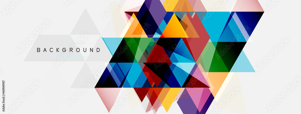 Mosaic triangles geometric background. Techno or business concept, pattern for wallpaper, banner, background, landing page Mosaic triangles geometric background. Techno or business concept, pattern for wallpaper, banner, background, landing page