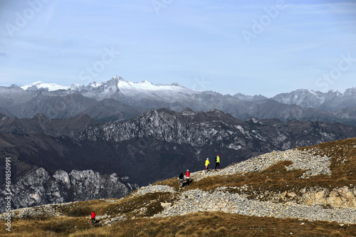 Photography Trentino mountain hiking trail panorama, Monte altissimo Nago, Italy