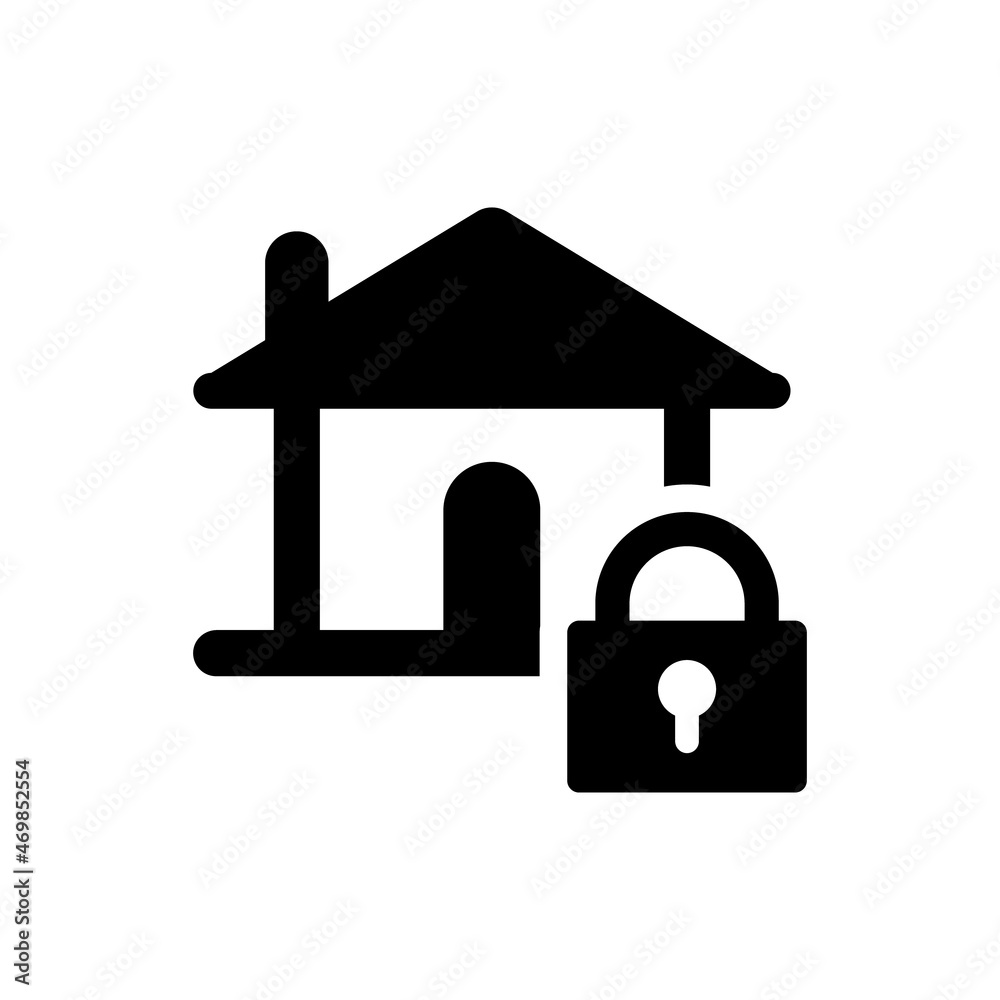 Home lock security icon Home lock security icon