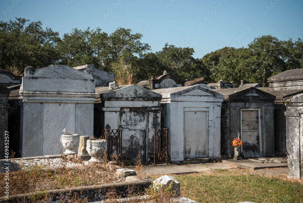Scenic historic crypts at a New Orleans graveyard Scenic historic crypts at a New Orleans graveyard
