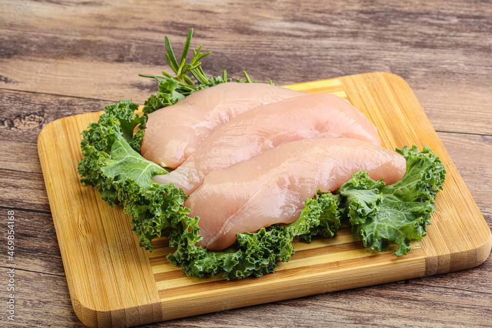 Raw small chicken fillet for cooking Raw small chicken fillet for cooking