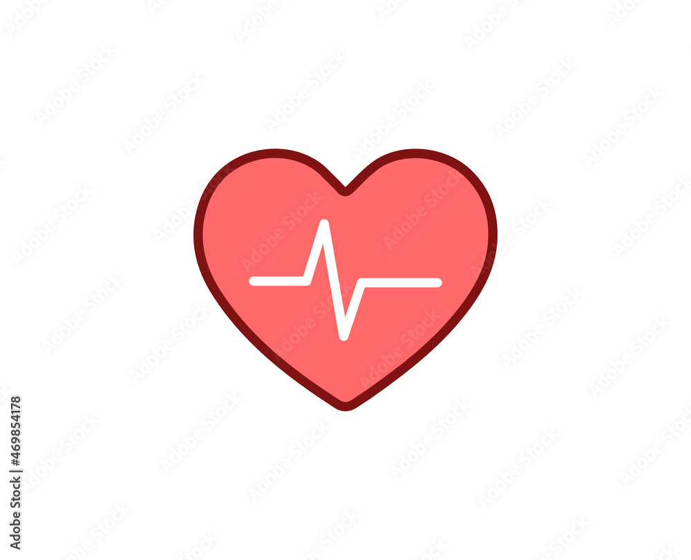 Heart flat icon. Thin line signs for design logo, visit card, etc. Single high-quality outline symbol for web design or mobile app. Medical outline pictogram. Heart flat icon. Thin line signs for design logo, visit card, etc. Single high-quality outline symbol for web design or mobile app. Medical outline pictogram.