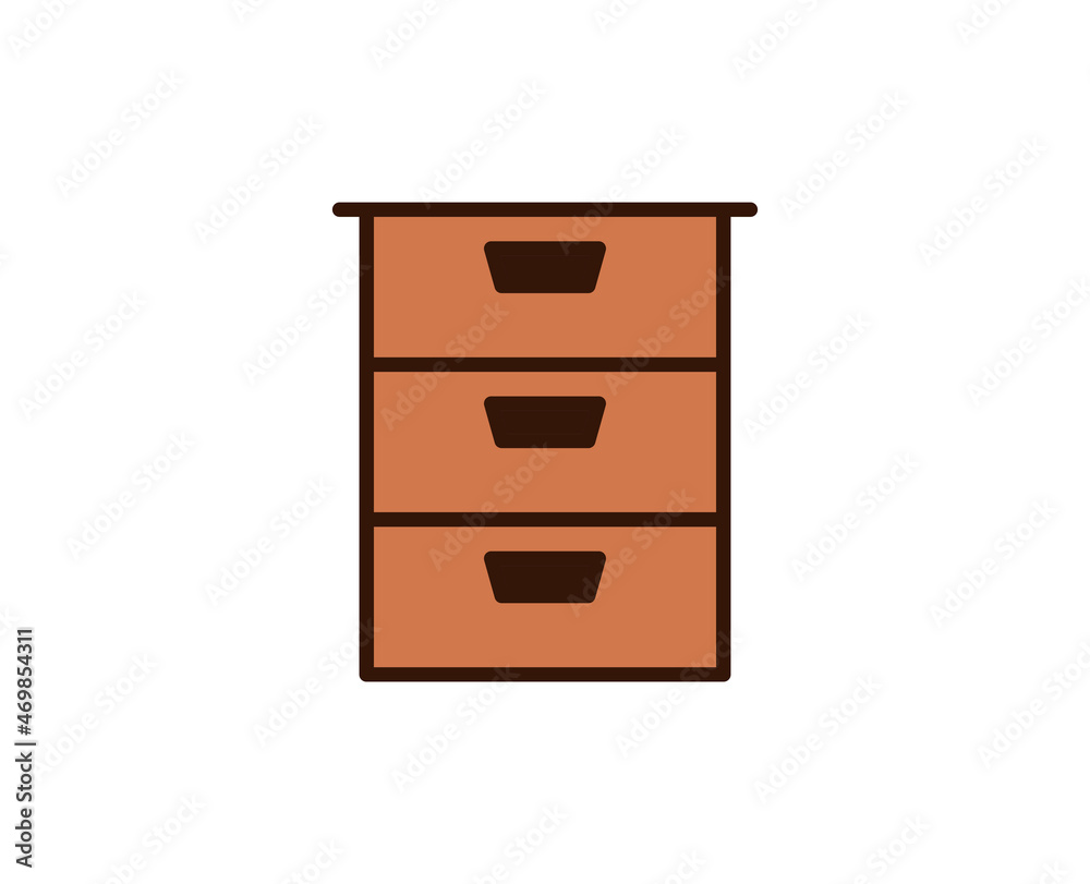 Cabinet line icon. Vector symbol in trendy flat style on white background. Office sing for design. Cabinet line icon. Vector symbol in trendy flat style on white background. Office sing for design.