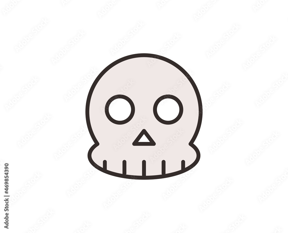 Skull line icon. High quality outline symbol for web design or mobile app. Thin line sign for design logo. Color outline pictogram on white background Skull line icon. High quality outline symbol for web design or mobile app. Thin line sign for design logo. Color outline pictogram on white background