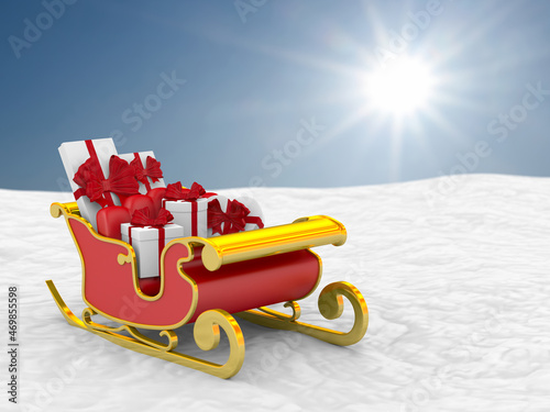 red christmas sled with gif...