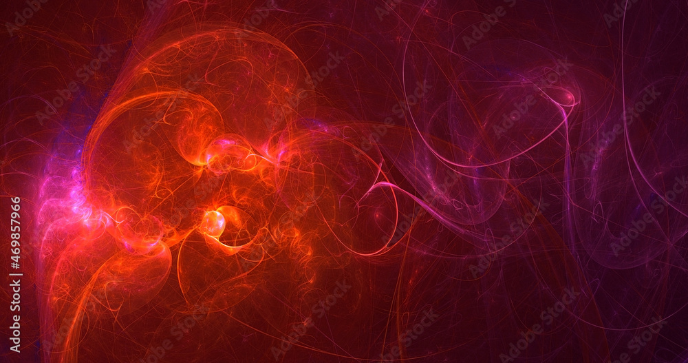 3D rendering abstract colorful fractal light background