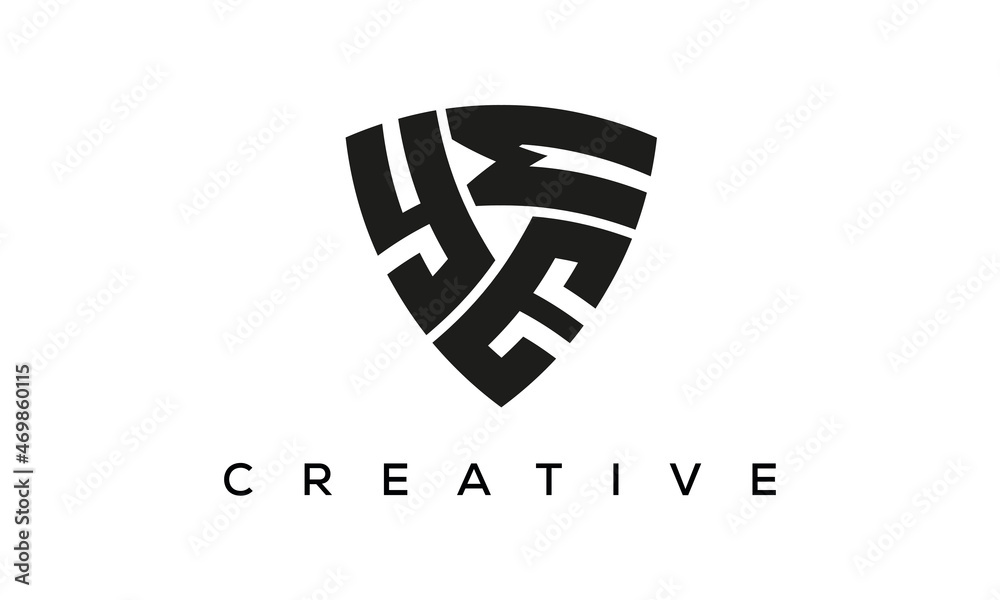 YEM letters logo, security Shield logo vector YEM letters logo, security Shield logo vector