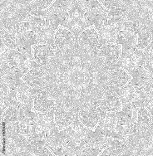 Seamless mandala pattern geometric. Decorative floral seamless pattern. Mandala in indian motifs for fabric.