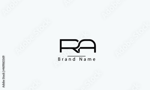 RA AR R A abstract vector logo monogram template