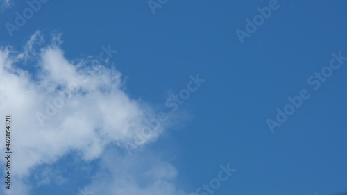 View of beautiful blue sky background with white clouds at the noon  Bangkok  Thailand.