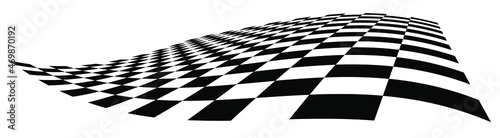 Checkered board curve. EPS10 vector illustration.