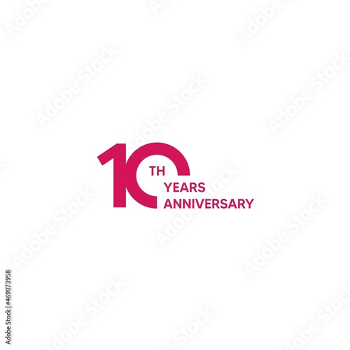 10 year anniversary logo design. vector - template - illustration