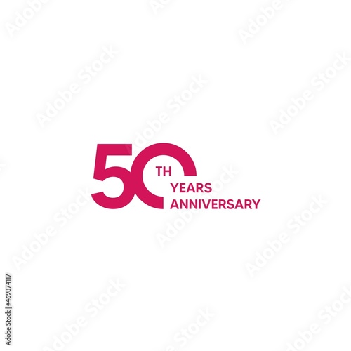 50 year anniversary logo design. vector - template - illustration