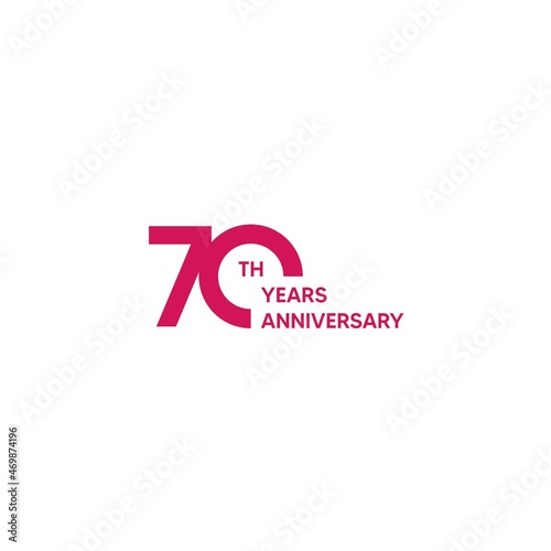 70 year anniversary logo design. vector - template - illustration